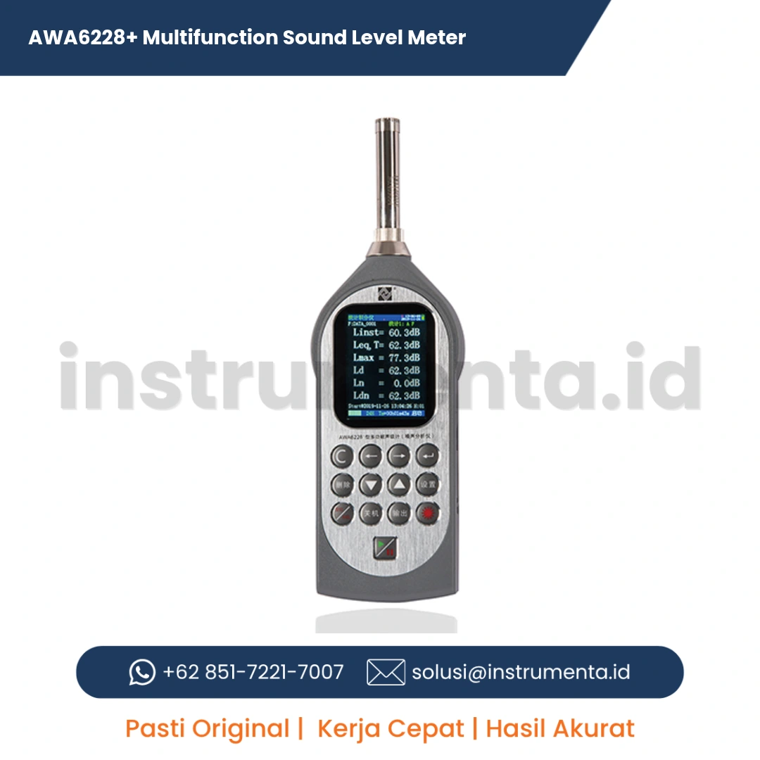 Official Supplier AWA6228+ Multifunction Sound Level Meter Alat Ukur Kebisingan Suara Analisis Frekuensi